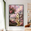 【Limited Stock Sale】(Big Size) Pink Fantasy Castle - 11CT Stamped Cross Stitch 50*75cm/19.69*29.53in