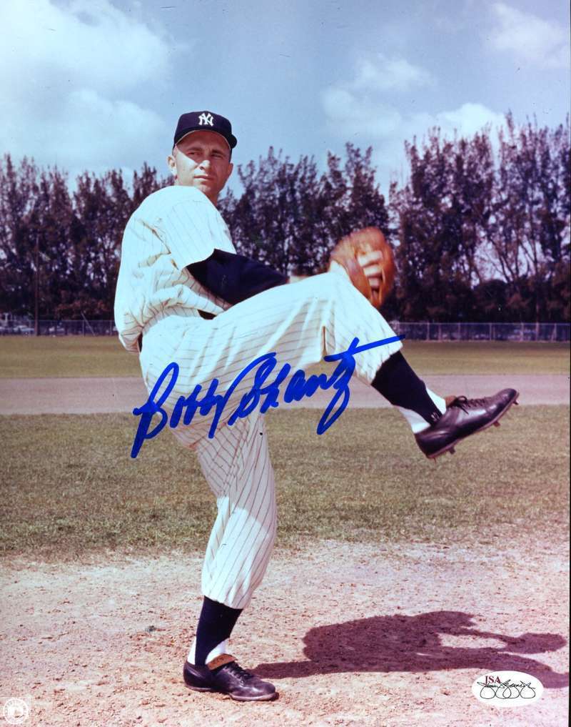 Bobby Shantz Yankees Signed 8x10 Photo Poster painting Jsa Cert Sticker Authenticated Autograph