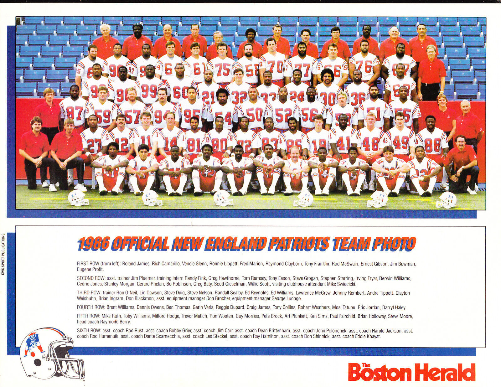 20 LOT NEW ENGLAND PATRIOTS PROMO TEAM Photo Poster paintingS 1986 STEVE GROGAN NELSON MORGAN