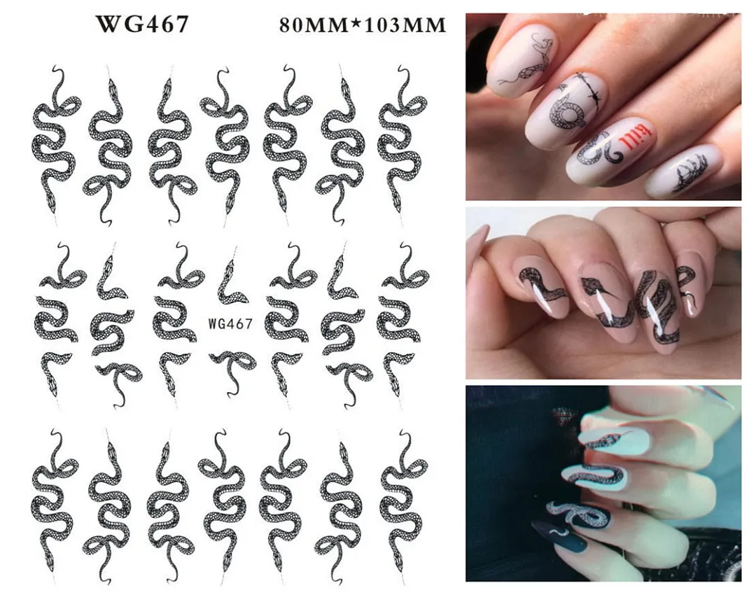 1pcs Leaf With Lines Nails Sticker Designer Fruit Nail Art 3D Decals Acrylic Designs Self Adhesive Manicure Slider Accesorioss-Nail Inspo
