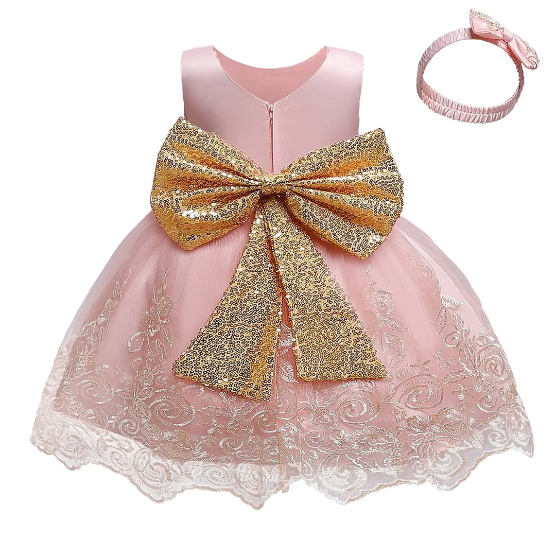 Vintage Baby Girl Birthday Red Tutu Princess Dress Kid Autumn Long Sleeve Christmas Prom Cloth Flower Girl New Year Lace Vestido