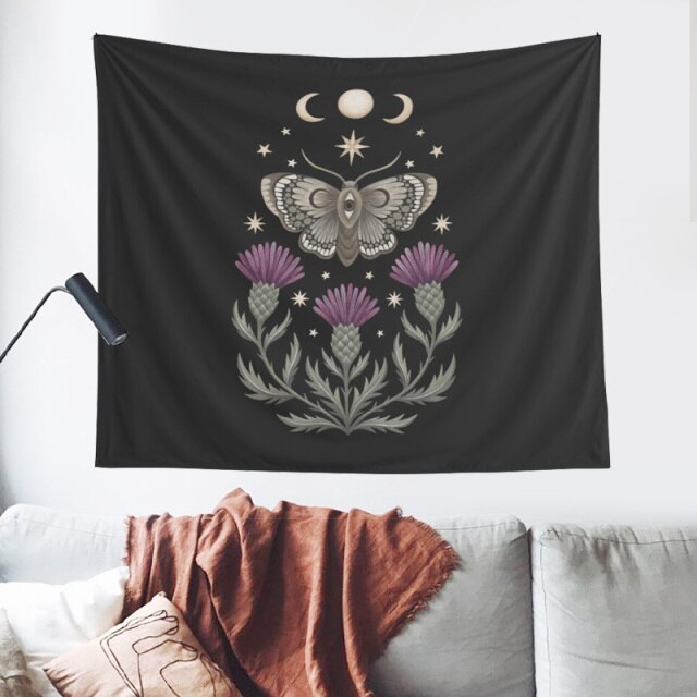 

Wall Tapestry - Butterflies Flower-150*130cm, 501 Original