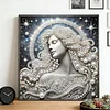 (30x30cm)DIY Pearl Painting Framed Beauty Handmade Pearl Material Art Kit Living Room Decor