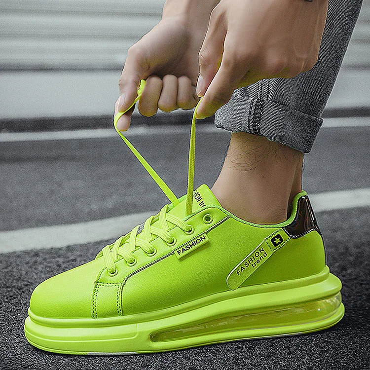 Dawfashion Techwear Streetwear-Summer Sole Increase Cross border Breathable Leather Top Round Toe Casual Board Shoes-Streetfashion-Darkwear-Techwear