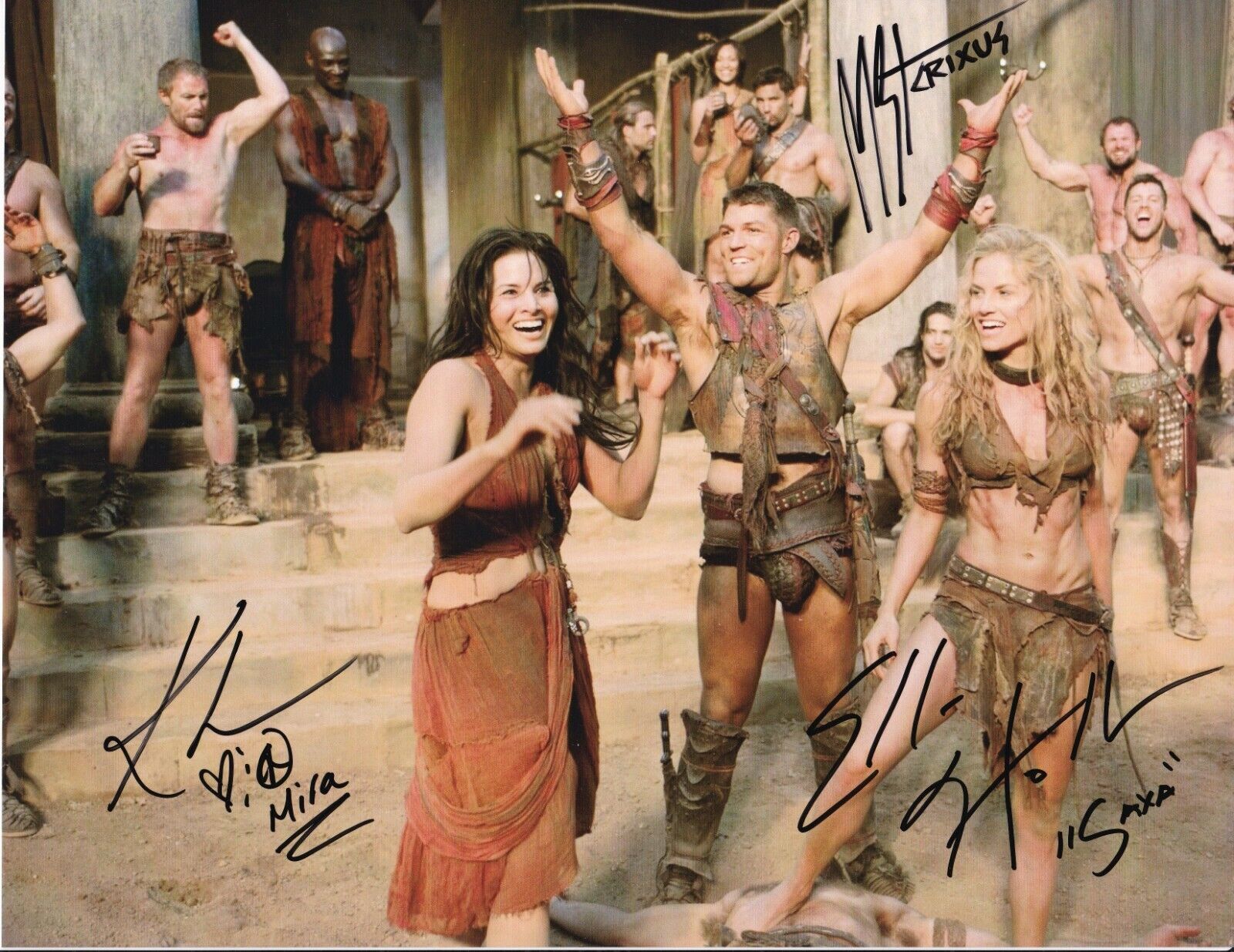 Katrina Law Ellen Hollman Manu Bennett ‘Spartacus’ Autographed 8x10 Photo Poster painting w/ FSD