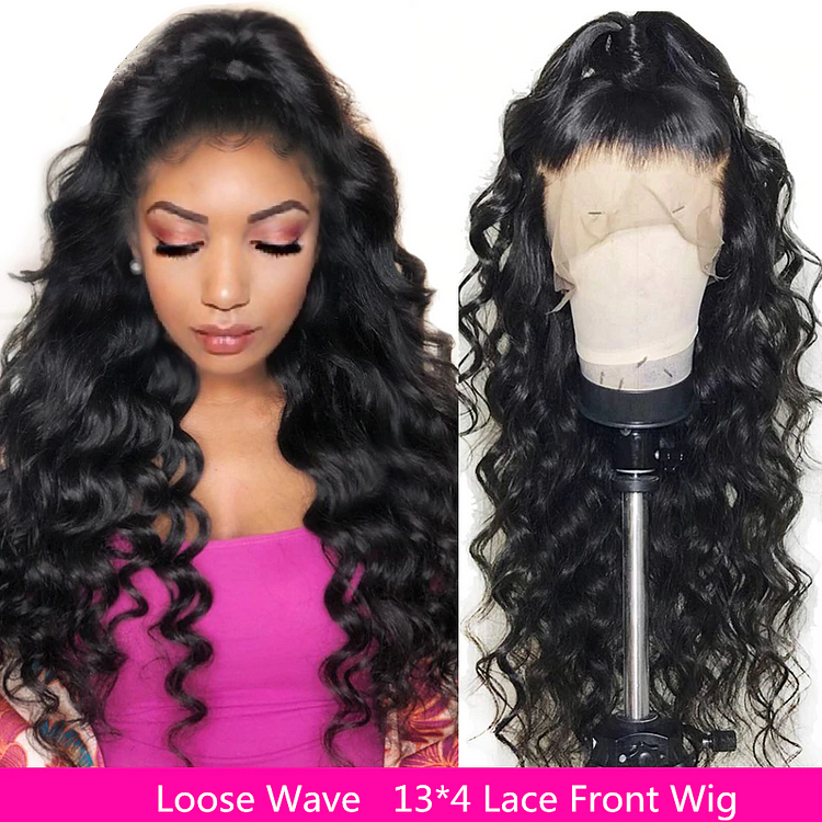 Loose Wave Realistic Knotless 13x4 Lace Front Wig
