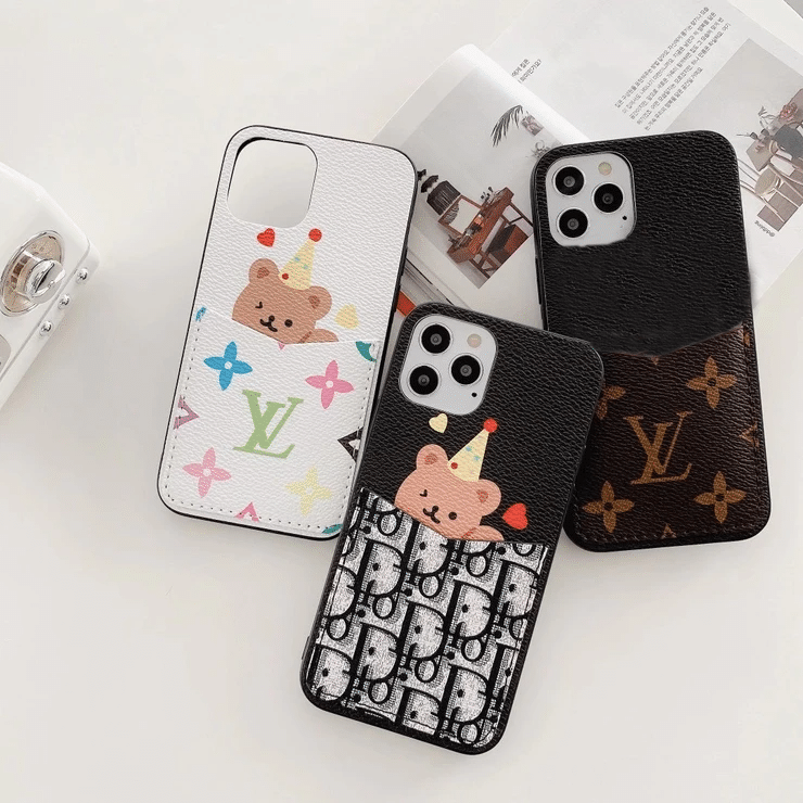 Floral Bear With Purse For iPhone