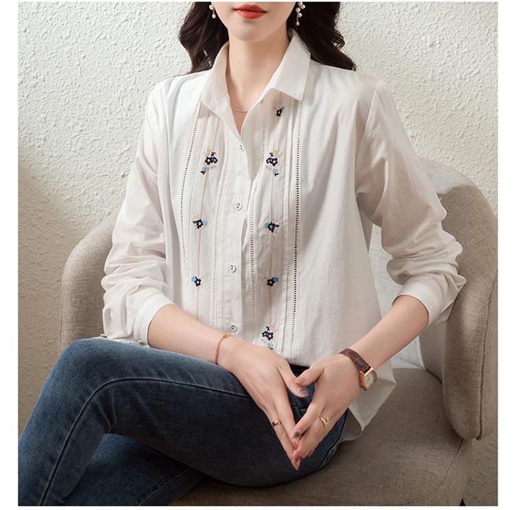 Fashion Versatile Casual Embroidered Blouses&Shirts