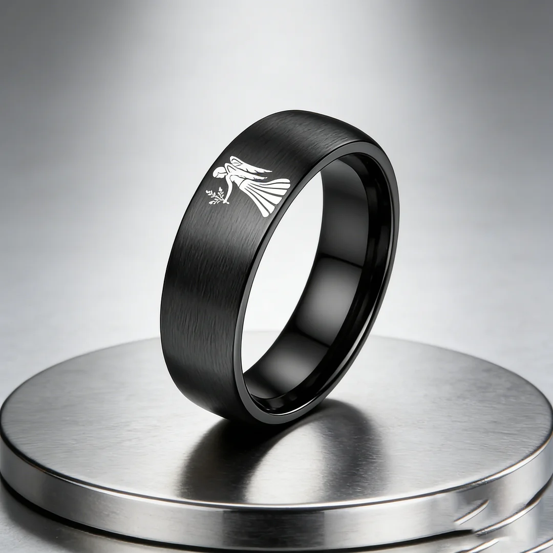 Virgo Dome Tungsten Carbide Rings Black Tungsten Wedding Bands for Men and Women 4MM 6MM 8MM Width