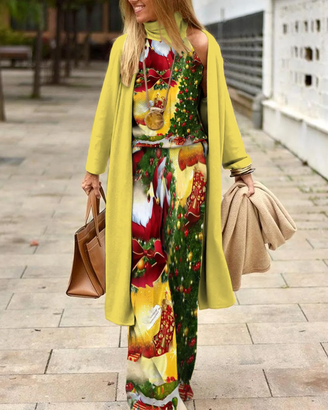 Herringbone Sweater Three-Piece Suit 1360