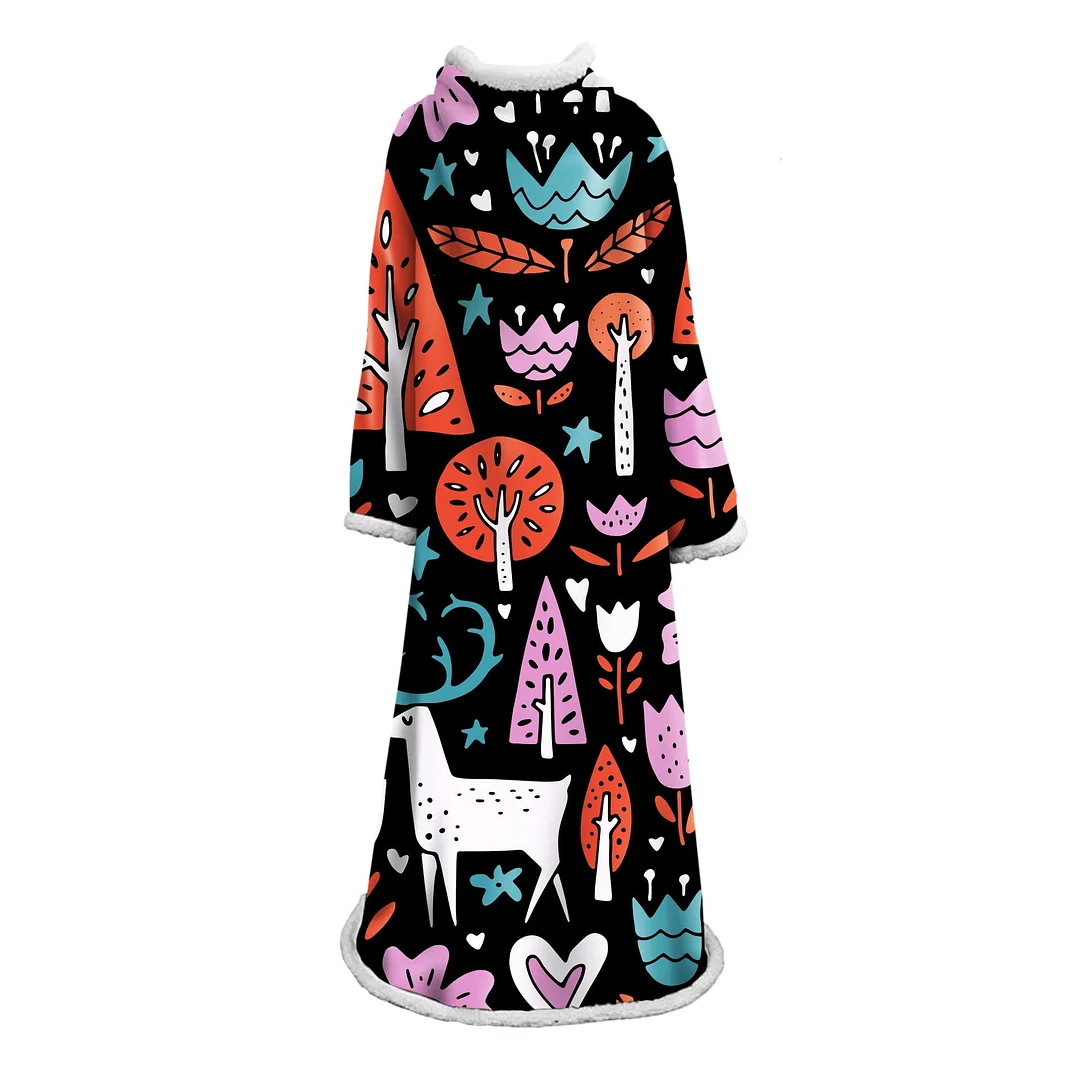 Blanket With Sleeves 3D Printed Terror Cat Microfiber Warm Sherpa Fleece Sofa Blanket Outdoor Plush Coral Manta Drop Shipping