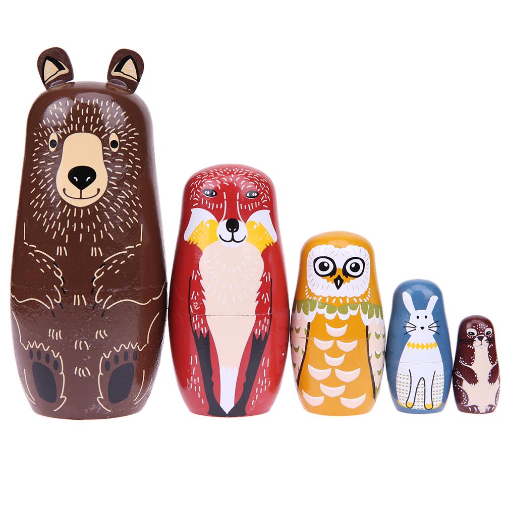 

5pcs Bear Ears Matryoshka Nesting Dolls, 501 Original