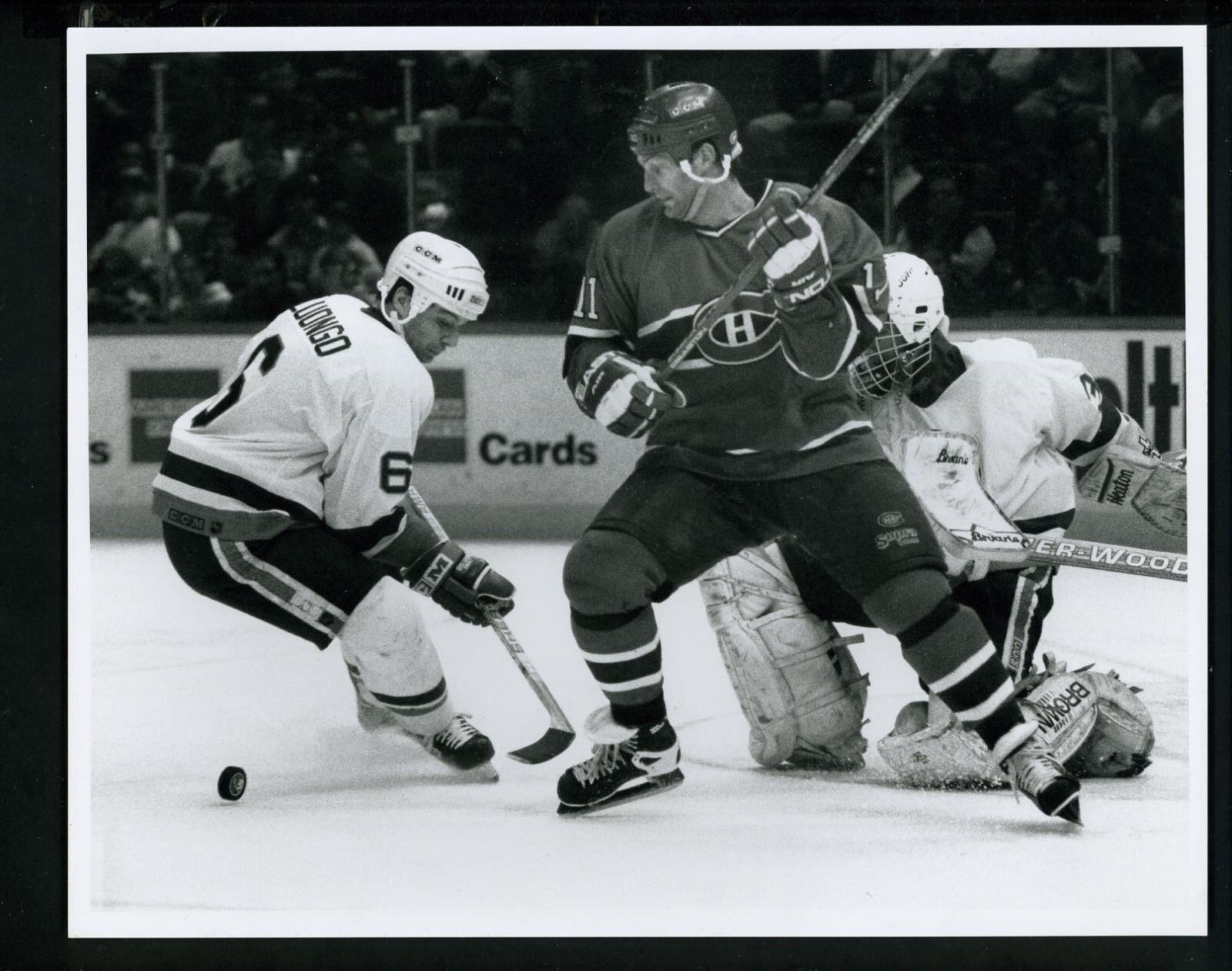 Kirk Muller Chris Luongo 1995 Press Original Photo Poster painting Bob Olen Canadiens Islanders