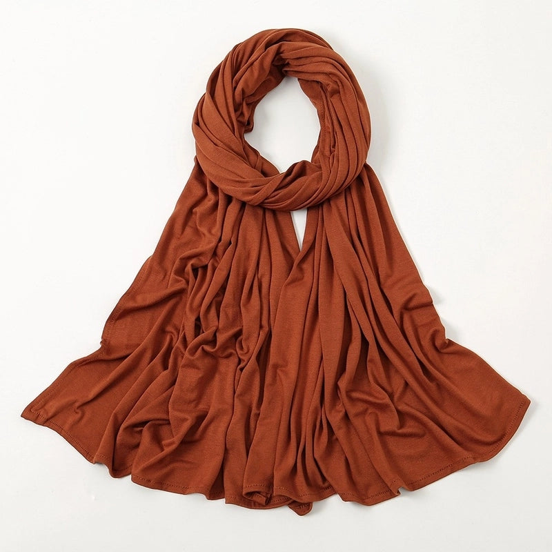 Hot New Solid Color Mercerized Cotton Jersey Scarf Soft Scarf Spot