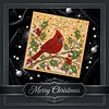 (25x25cm)DIY Pearl Painting Xmas Framed Handmade Pearl Material Art Kit Living Room Decor