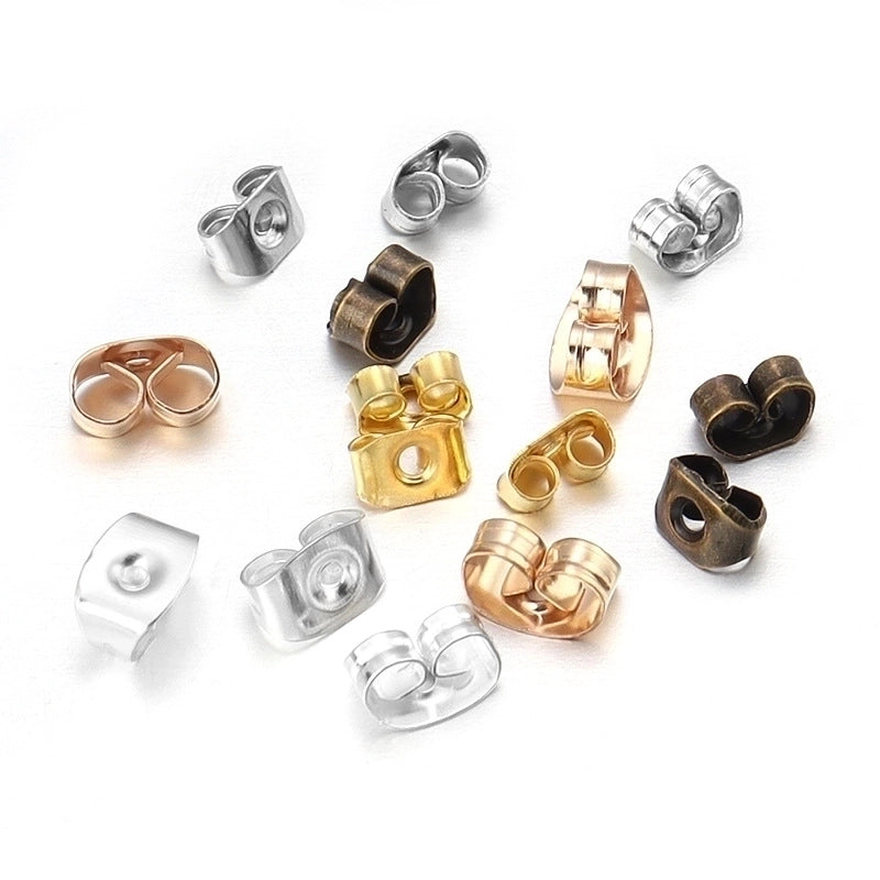 100 PCS/Package 3.5*5mm 4.5*6mm Iron Solid Color Earplug