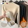 Gioiacombo&trade; Maglione da donna in pile caldo mezzo dolcevita autunno e inverno addensato