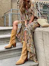 Floral Printed Long Sleeves Maxi Dress