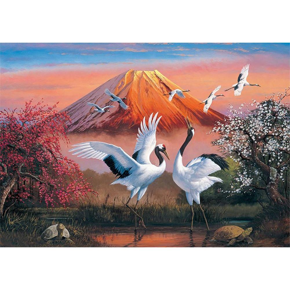 

40*30CM-Round Drill Diamond Painting-Freedom Crane, 501 Original