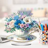 Flowers DIY Acrylic Desktop Diamond Art Kit Single-Sided for Home Decor