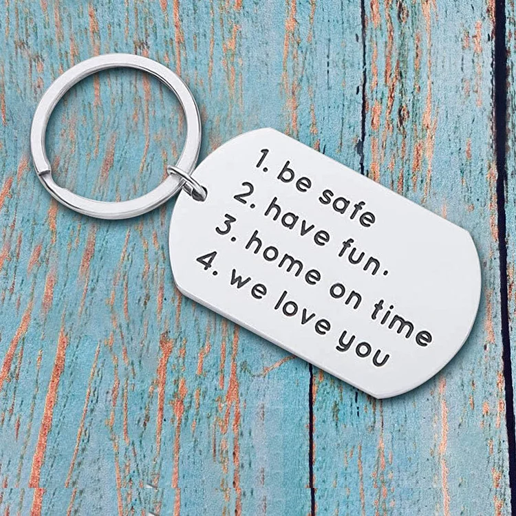 Home On Time Keychain Be Sade Have Fun Keychain Funny Gifts for Kids