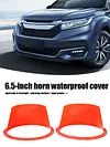2Pcs 6.5Inch Car Audio Refit Speaker Waterproof Cover Red Car Audio Speaker Ring