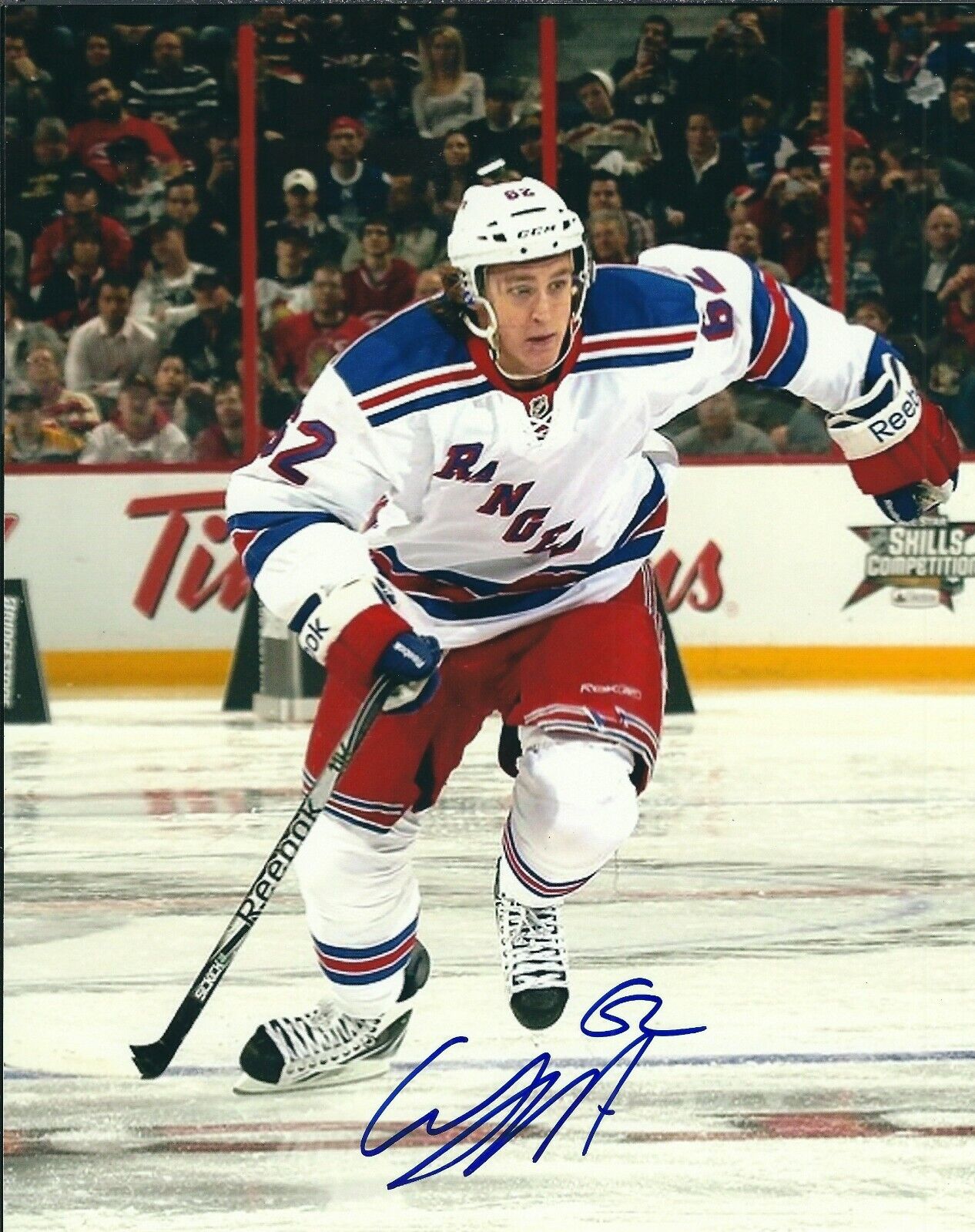 Autographed CARL HAGELIN New York Rangers 8x10 Photo Poster painting - w/COA