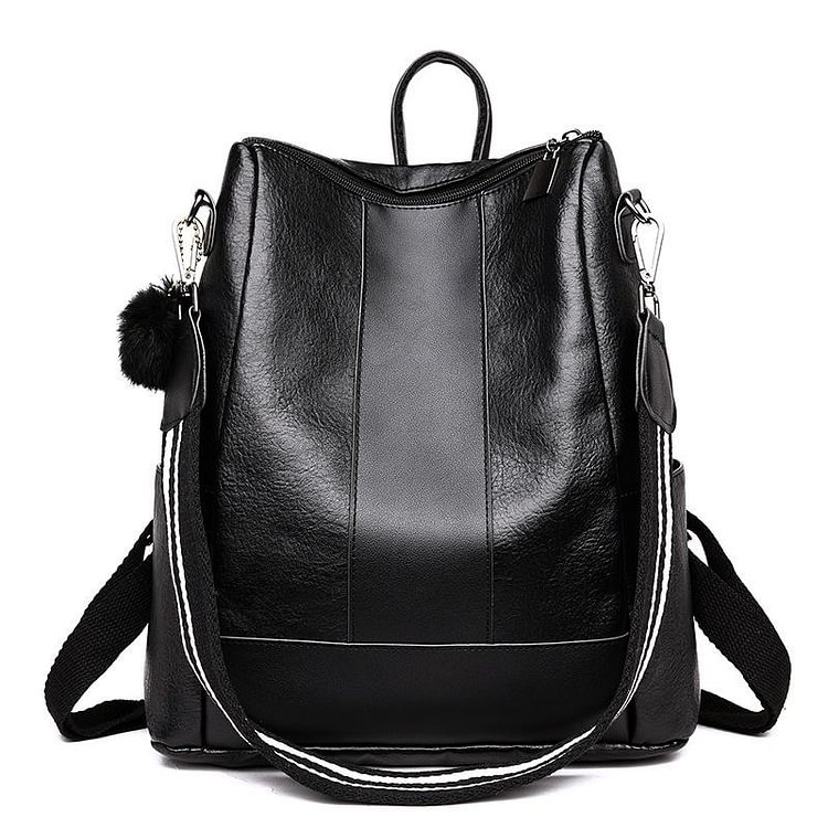 Backpack  Casual Fashion Simple Large Capacity Ladies Soft Leather Travel Backpack