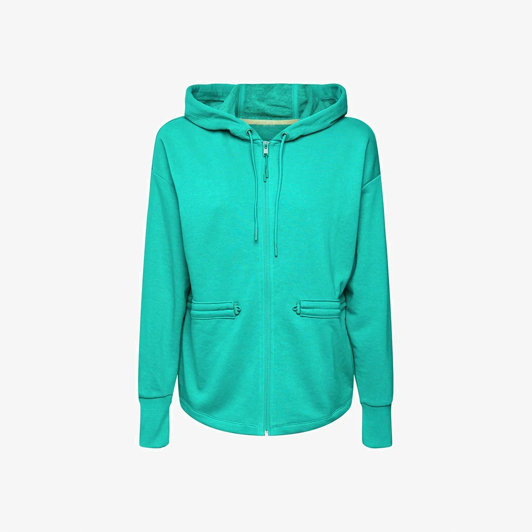 Casual Zip Up Sweat Hooded Jacket