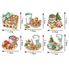 (US Local)6pcs Xmas Food  DIY Diamond Painting Art Pendant Wall Door Decoration