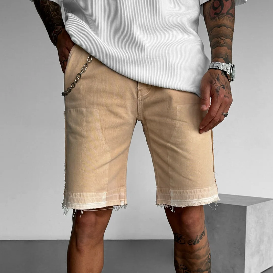 Loose Fit Cargo Jeans Short