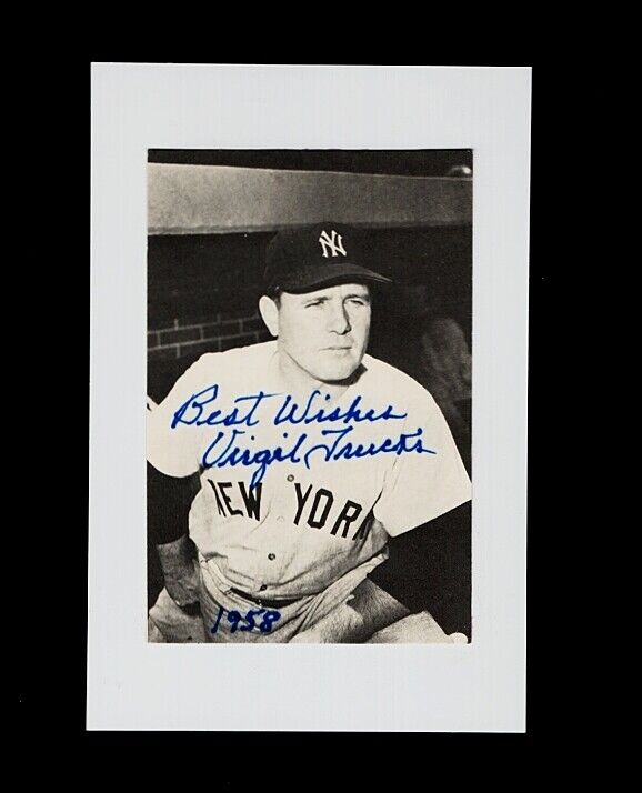 1958 VIRGIL TRUCKS-NY YANKEES AUTOGRAPHED 4X6 BOOK Photo Poster painting-(d.2013)