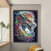 (Big Size) Colorful Dragon - 11CT Stamped Cross Stitch 50*65cm/19.69*25.59in