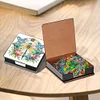 (US Local)Dragonfly PU Diamond Art Note Box with 160 Sheets of Paper Craft Kit