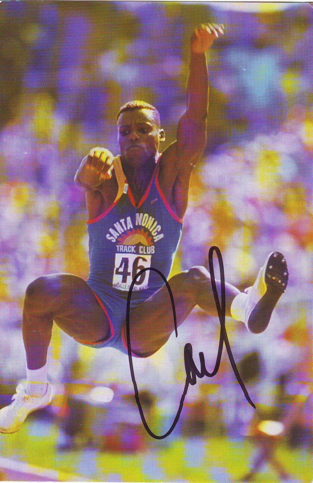 Carl Lewis (10X15 cm )Original Autographed Photo Poster painting