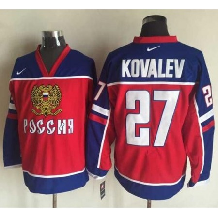 Canadiens #27 Alexei Kovalev Red/Blue  Stitched NHL Jersey