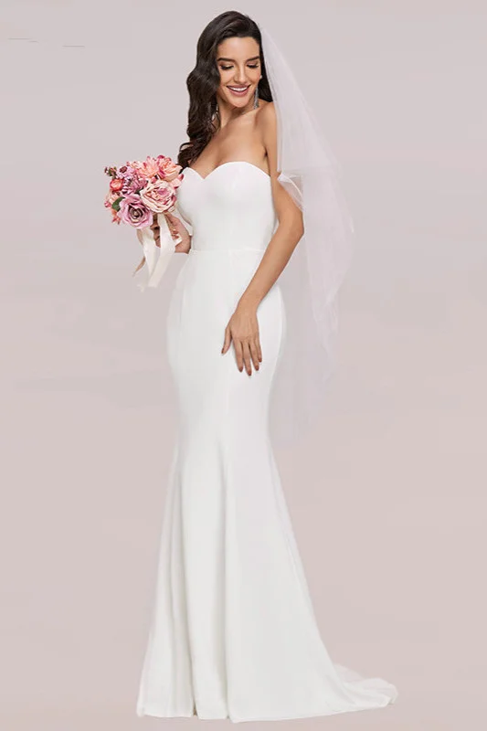 Chic Sweetheart Mermaid Long Wedding Dress - lulusllly