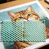 2Pcs Diamond Painting Ruler Plastic Diamond Mesh Dot Drill Alignment Art Tool with Blank Grids for Full & Partial Drills DIY Crafts Projects (Turquoise Blue)