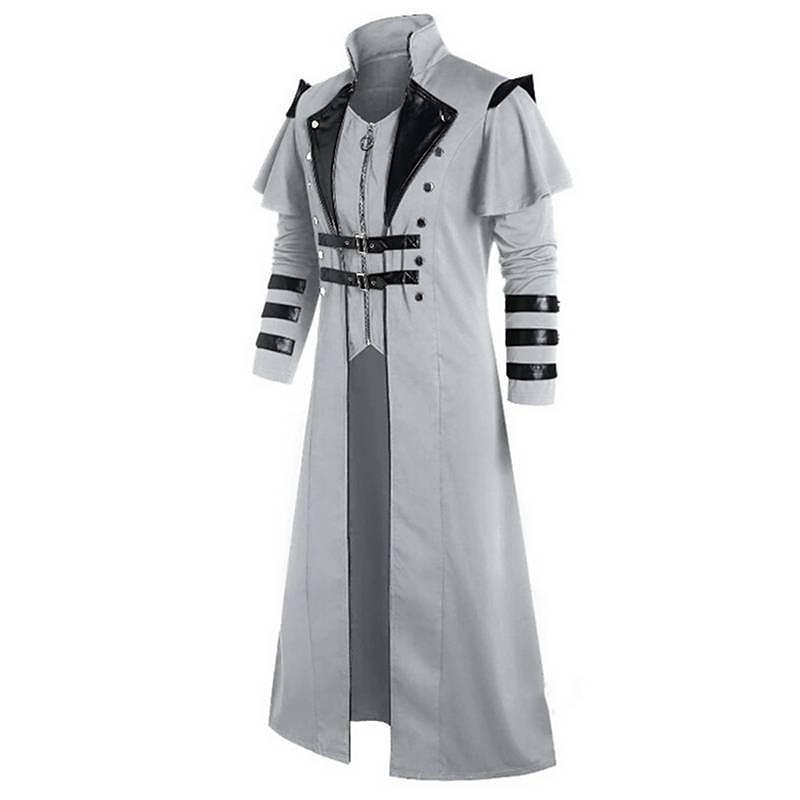 Punk & Gothic Medieval Steampunk 17th Century Coat Masquerade Plague Doctor Plus Size Men's Cosplay Costume Carnival Party Coat 2023 - US $51.99 –P6