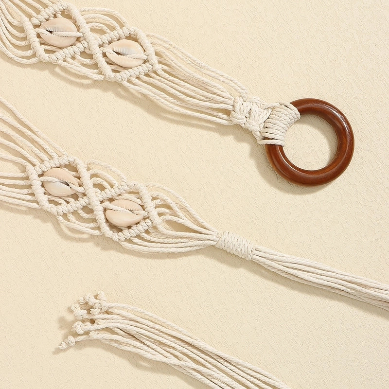 Casual Elegant Minimalist Geometric Braid Women’s Woven Belts