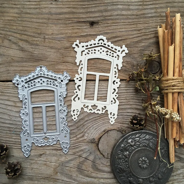 Piggy Craft metal cutting dies cut die mold Window door number circle Scrapbook paper craft knife mould blade punch stencils