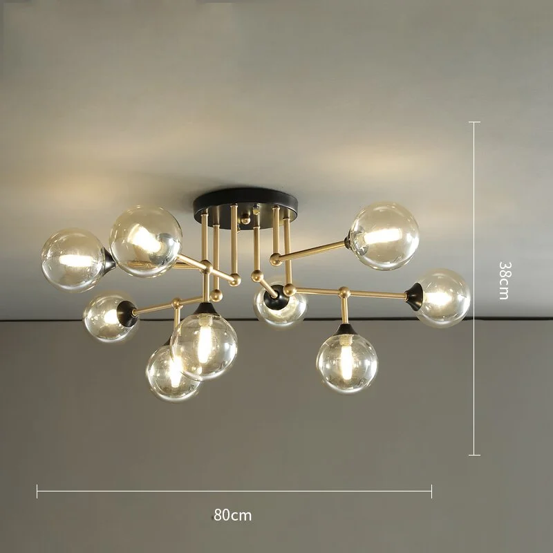 Modern Chandelier Glass LED Chandeliers Ceiling Chandelier Indoor Lighting Living Room Kitchen Bedroom Home Decor Light Fixture