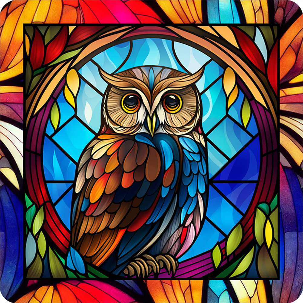 Owl-Paint by Numbers-16"x16"/40x40cm