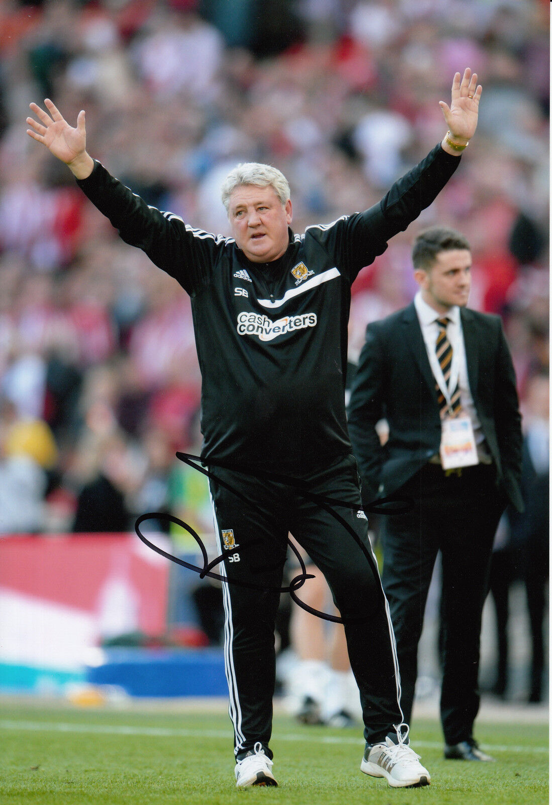 Hull City Hand Signed Steve Bruce 12x8 Photo Poster painting 3.