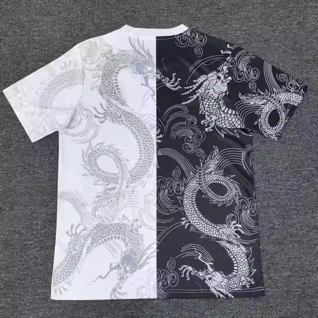 2025/2026 Real Madrid Dragon pattern Black and white Football Jersey 1:1 Thai Quality