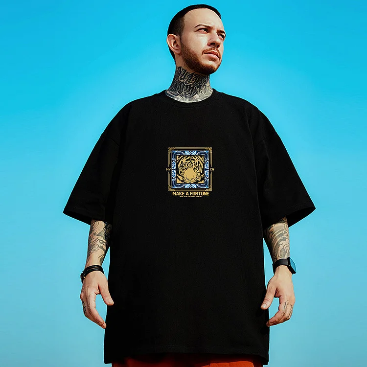 Art Tiger Oversized Summer Hip Hop Streetwear T-shirts at Hiphopee