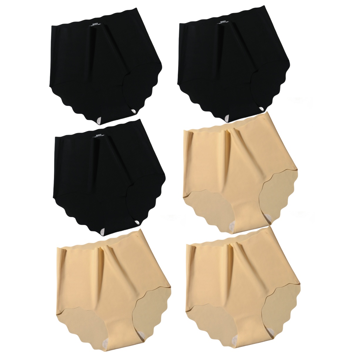 Akayes 6Pcs/set Seamless Panties Women Invisible Briefs Female Underpants Ultra-thin Silky Underwear High Waist Panties Lingerie