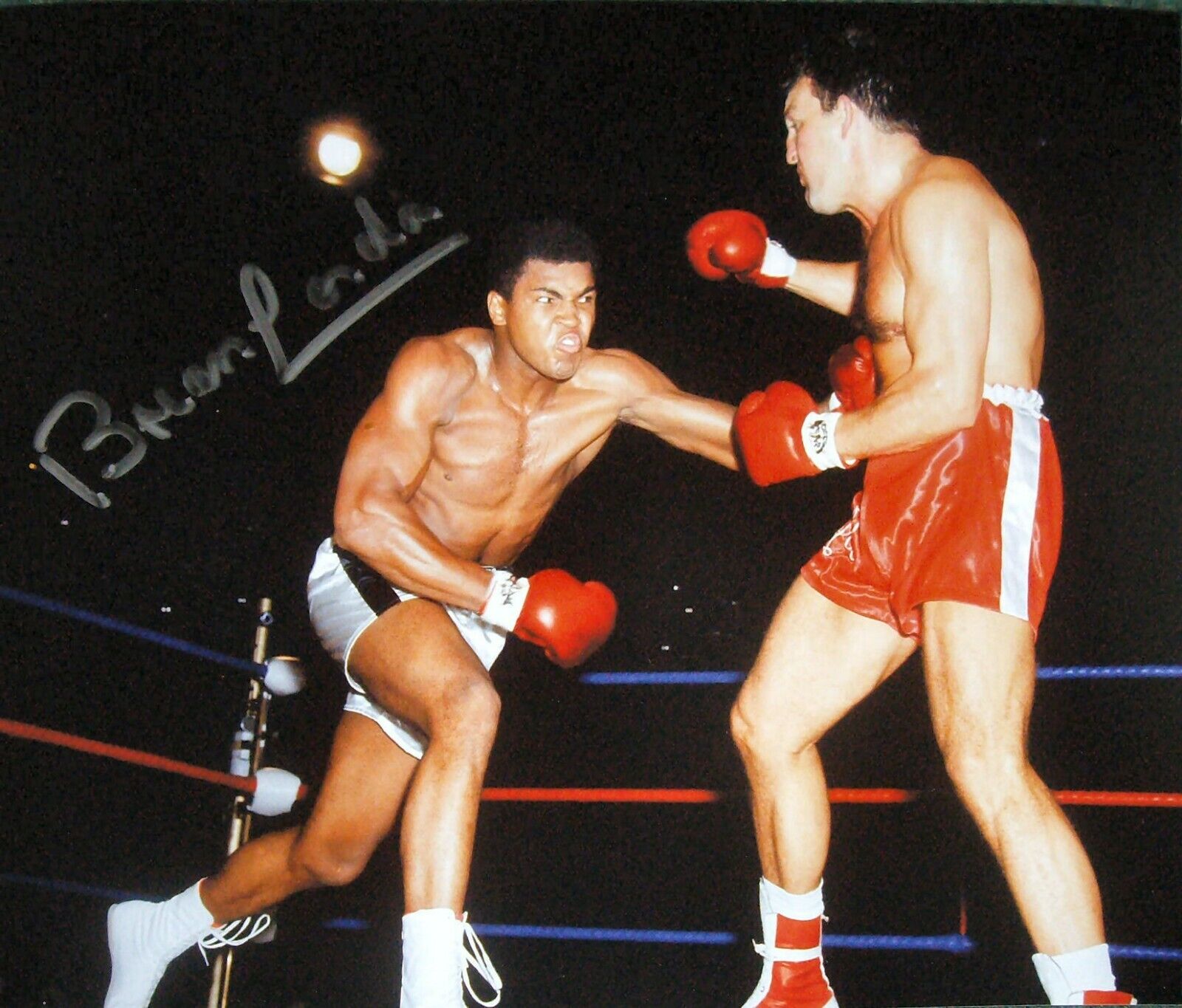 5 SIGNED ALI OPPONENTS BOXING Photo Poster paintingS LONDON BLIN SHAVERS DUNN MILDENBERGER PROOF