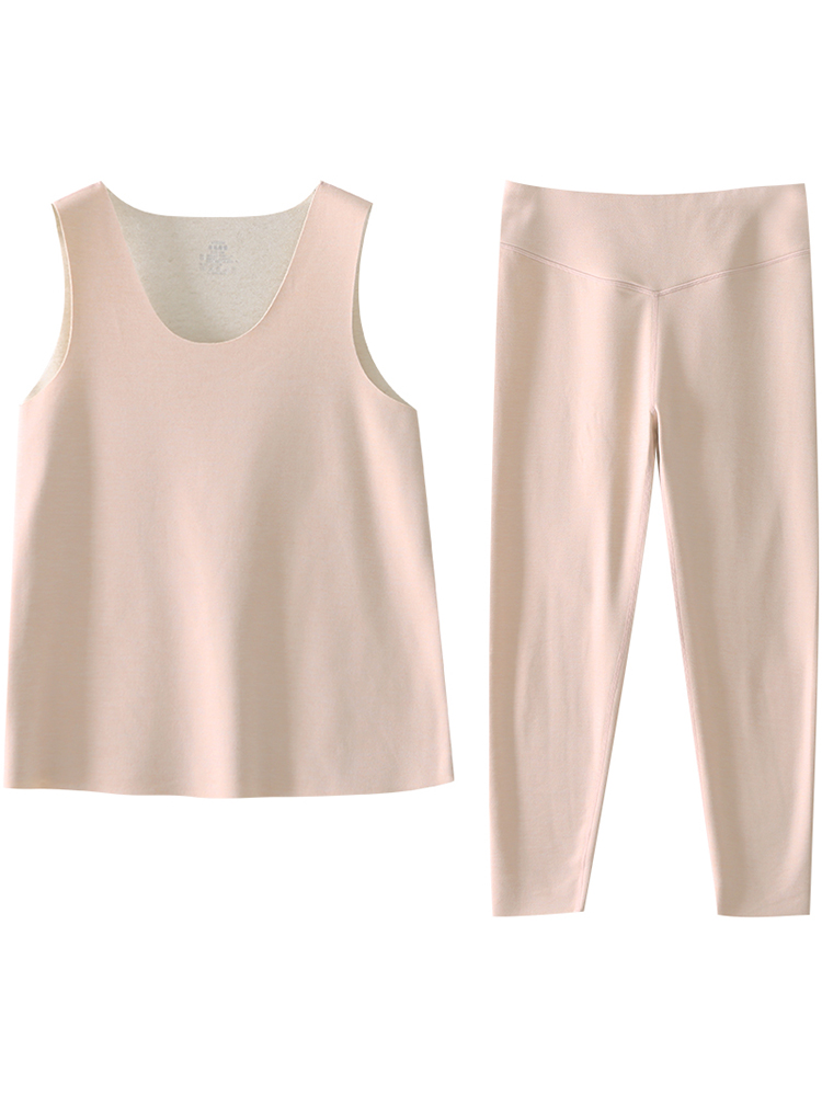 Warmth Plus-Sized Silk Wool-Blend Thermal Underwear Set