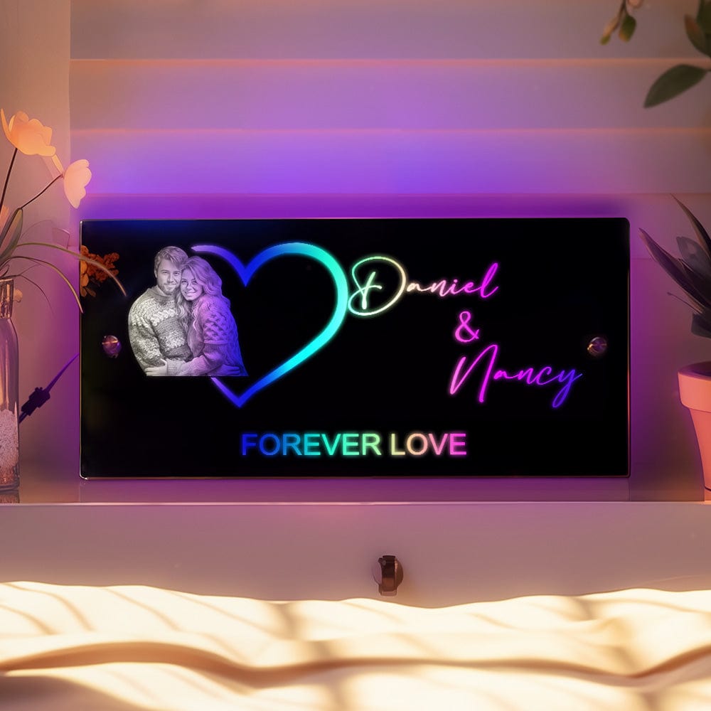 Loveyoufancy Custom Photo Mirror Light with Name Personalized Gift for Her